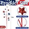 4-pack 15" patriotic glitter ball stems with star picks for Memorial Day decor.